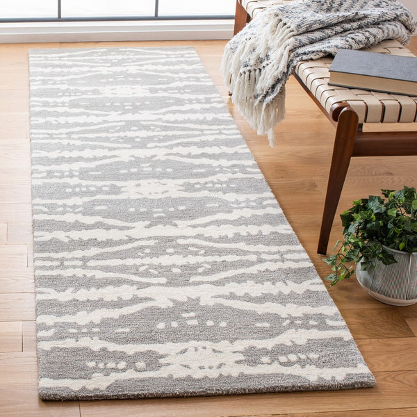 Soho 656 Contemporary Hand Tufted 60% Viscose, 40% Wool Rug Grey / Ivory