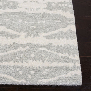 Soho 656 Contemporary Hand Tufted 60% Viscose, 40% Wool Rug Light Grey / Ivory