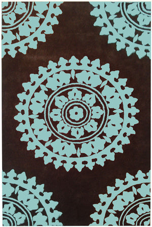 SOH732 Hand Tufted Rectangle Rug - Luxurious Wool & Viscose Pile from India for Elegant Spaces