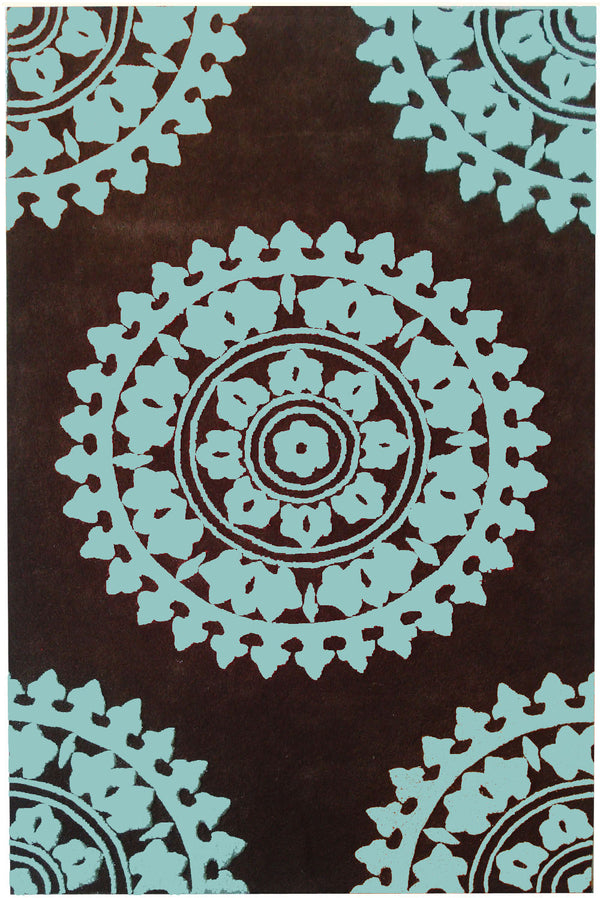 SOH732 Hand Tufted Rectangle Rug - Luxurious Wool & Viscose Pile from India for Elegant Spaces