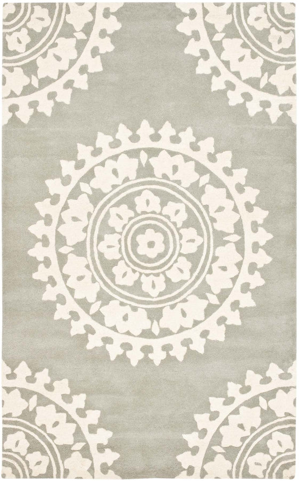 SOH732 Hand Tufted Rectangle Rug - Luxurious Wool & Viscose Pile from India for Elegant Spaces