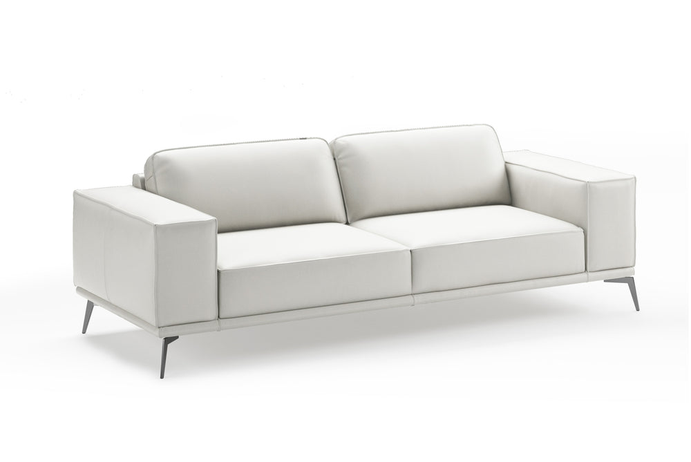 VIG Furniture Coronelli Collezioni Soho - Contemporary Italian White Leather Sofa VGCCSOHO-WHT-S