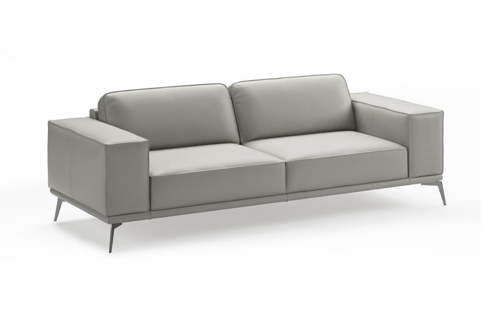 VIG Furniture Coronelli Collezioni Soho - Contemporary Italian Light Grey Leather Sofa VGCCSOHO-GRY-S