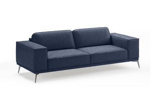 VIG Furniture Coronelli Collezioni Soho - Italian Maya Blue Leather Sofa VGCCSOHO-SF-BLUE-S
