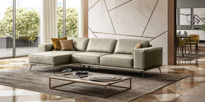 VIG Furniture Coronelli Collezioni Soho - Italian Laft Facing Grey Maya Cloud Leather Sectional Sofa VGCCSOHO-LAF-GRY-SECT