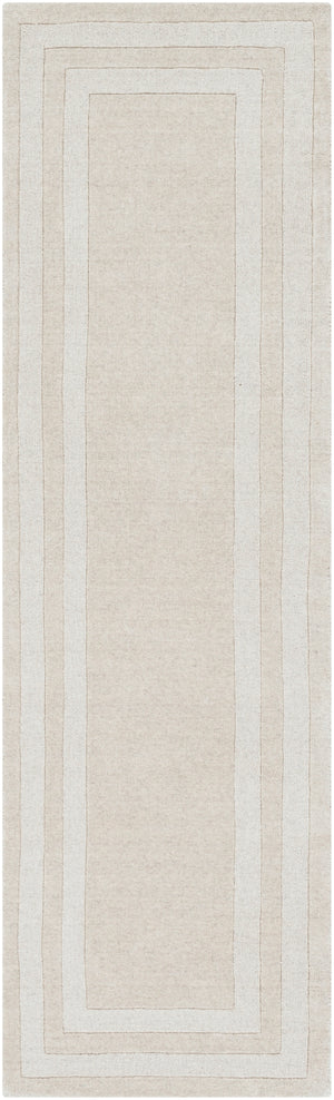 Sorrento SOT-2300 Modern Wool, Nylon Rug SOT2300-268 Ivory, Taupe 70% Wool, 30% Nylon 2'6" x 8'