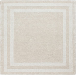 Sorrento SOT-2300 Modern Wool, Nylon Rug SOT2300-8SQ Ivory, Taupe 70% Wool, 30% Nylon 8' Square