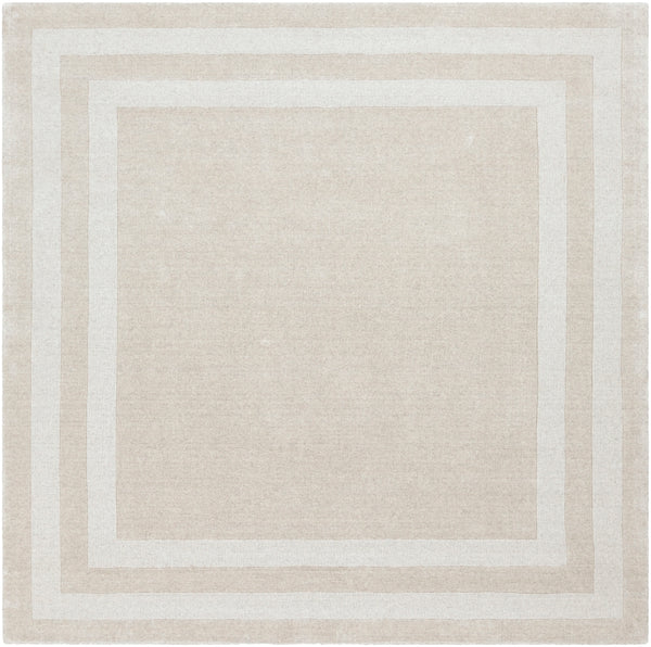 Sorrento SOT-2300 Modern Wool, Nylon Rug SOT2300-8SQ Ivory, Taupe 70% Wool, 30% Nylon 8' Square