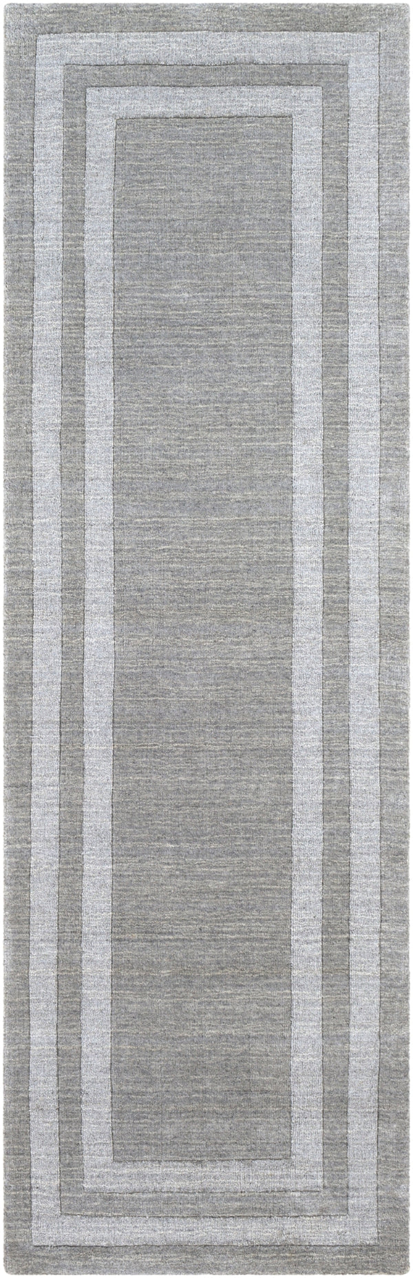 Sorrento SOT-2304 Modern Wool, Nylon Rug SOT2304-268 Medium Gray 70% Wool, 30% Nylon 2'6" x 8'