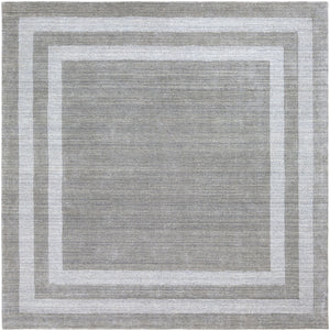 Sorrento SOT-2304 Modern Wool, Nylon Rug SOT2304-8SQ Medium Gray 70% Wool, 30% Nylon 8' Square