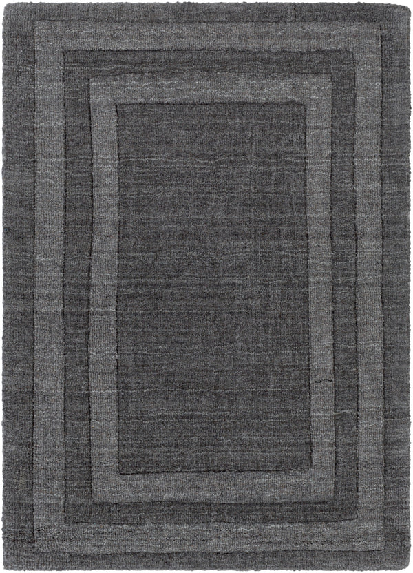 Sorrento SOT-2305 Modern Wool, Nylon Rug SOT2305-913 Charcoal 70% Wool, 30% Nylon 9' x 13'