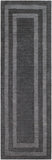 Sorrento SOT-2305 Modern Wool, Nylon Rug SOT2305-268 Charcoal 70% Wool, 30% Nylon 2'6" x 8'