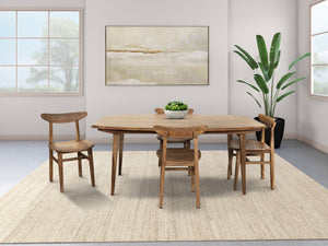 Porter Designs Fusion Solid Sheesham Wood Modern Dining Table Natural 07-117-01-6730
