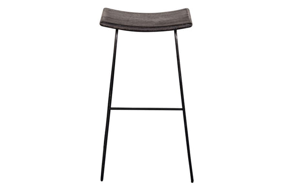 Porter Designs Yuki Solid Mango Wood Seat Contemporary Bar Stool Black 07-108-11-8654-1