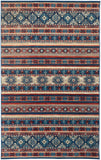 Nolan Geometric Tribal Rug - Vintage Kazak Inspired, Easy Care Polypropylene, Indoor/Outdoor Use