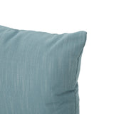 Misty Indoor Teal Water Resistant Small Square Throw Pillows Noble House
