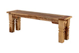 Porter Designs Taos Solid Sheesham Wood Natural Dining Bench Natural 07-196-13-9016