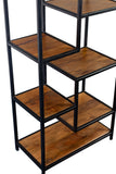 Porter Designs Delancy Solid Wood Industrial Bookcase Brown 09-116-28-3263