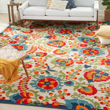 Nourison Aloha ALH17 Outdoor Machine Made Power-loomed Indoor/outdoor Area Rug Multicolor 10' x 14' 99446836748