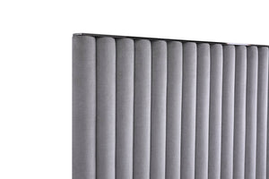 VIG Furniture Modrest Splendor - Silver + Grey Linen Upholstered King Platform Bed VGVCBD20256-BED-EK