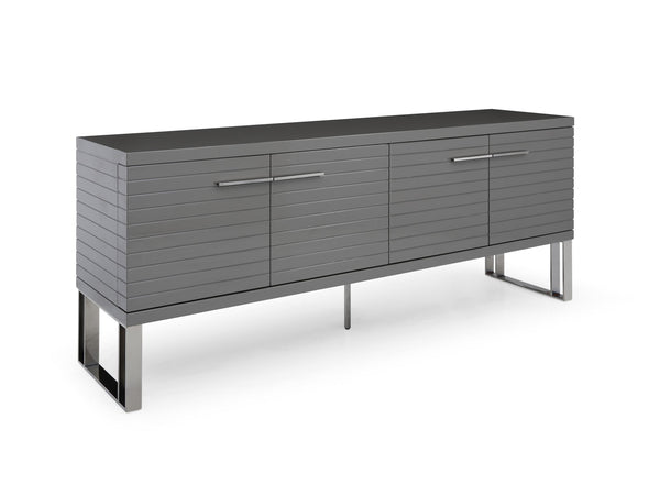 VIG Furniture Modrest Splendor - Grey High Gloss Slatted Buffet VGVCG20256-GRY-BUF