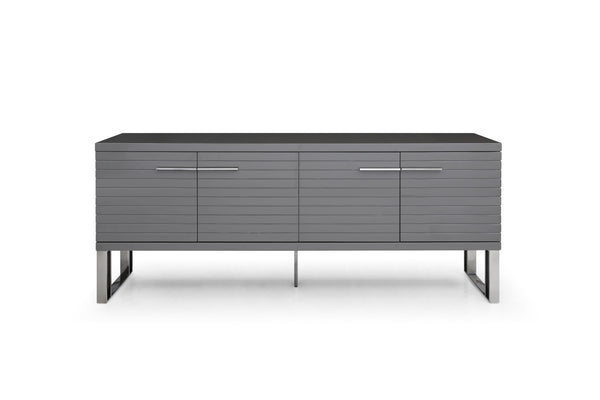 VIG Furniture Modrest Splendor - Grey High Gloss Slatted Buffet VGVCG20256-GRY-BUF