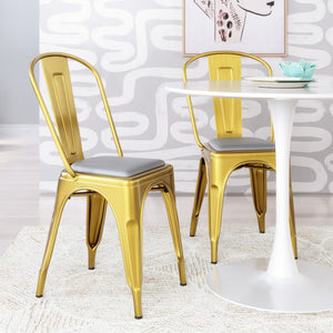 Zuo Modern Elio 100% Leather, Foam Modern Commercial Grade Cushions Gray 100% Leather, Foam