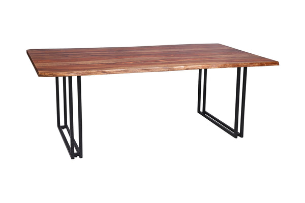 Porter Designs Manzanita Live Edge Solid Acacia Wood Natural Dining Table Brown 07-196-01-DT82HW-KIT