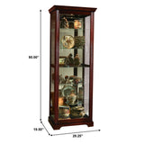 Pulaski Furniture Sliding Door 5 Shelf Curio Cabinet in Victorian Brown 20717-PULASKI 20717-PULASKI