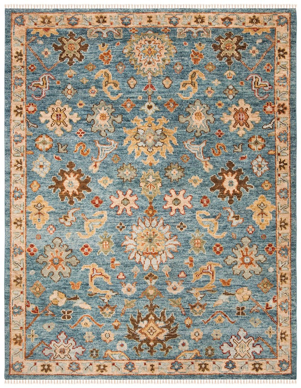 Samarkand 113 Traditional Hand Knotted 100% Wool Pile Rug Blue
