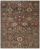 Samarkand 135 Traditional Hand Knotted 100% Wool Rug Brown / Taupe