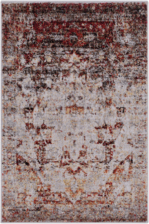 Serapi SRP-1010 Traditional Polypropylene Rug SRP1010-6796 Dark Red, Ivory, Black, Bright Orange, Medium Gray, Bright Yellow 100% Polypropylene 6'7" x 9'6"