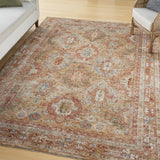 Nourison Petra PTR01 Persian Machine Made Power-loomed Indoor only Area Rug Rust 7'10" x 10'4" 99446026996