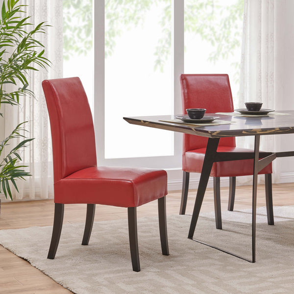 Valencia Bonded Leather Dining Chair Set of 2 - Stylish, Modern Design for Any Dining Room Decor