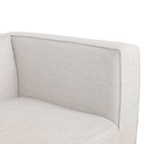Cossitt Contemporary Fabric Upholstered Loveseat, Beige and Dark Walnut Noble House