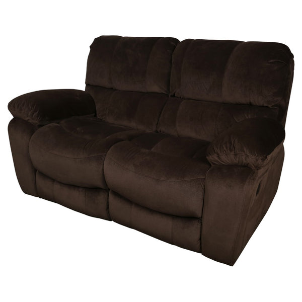 Porter Designs Ramsey Microfiber Dual seat Transitional Reclining Love Brown 03-112C-02B-6012