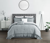 Kensley Grey King 5pc Comforter Set