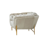 VIG Furniture Divani Casa Stella - Transitional Beige Velvet Chair VGCA2020-BEIGE-CH