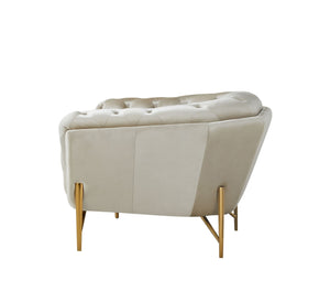 VIG Furniture Divani Casa Stella - Transitional Beige Velvet Chair VGCA2020-BEIGE-CH