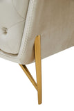 VIG Furniture Divani Casa Stella - Transitional Beige Velvet Chair VGCA2020-BEIGE-CH