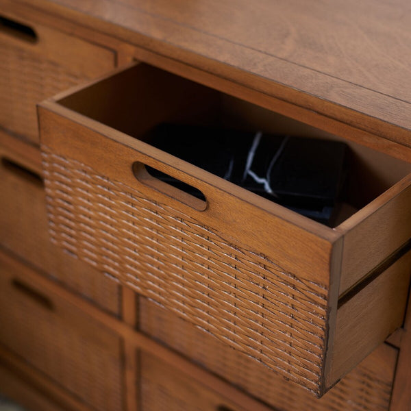 Landers 6 Drawer Storage Unit Honey Brown Wood STG5700C