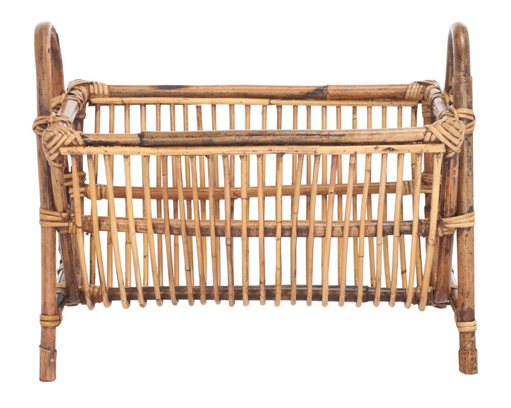 Safavieh Jove Newspaper Rack Honey Brown Wash Rattan STG6500A