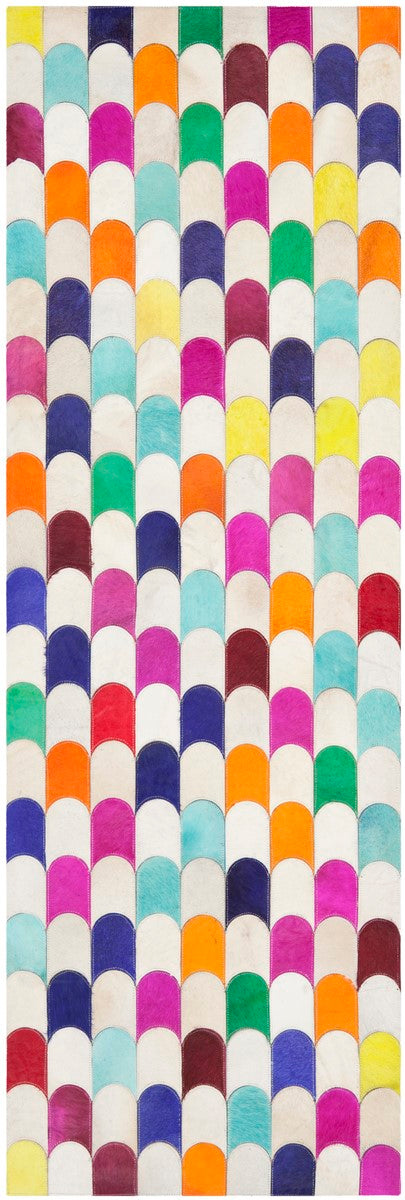 Studio Hand Woven Leather Rug – Stylish, Artisanal Cowhide Design for