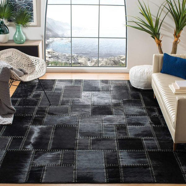 Safavieh Studio Leather 174 Hand Woven Leather with Felt Rug STL174Z-9