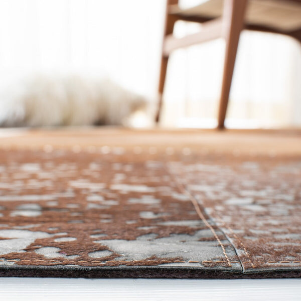 Safavieh Studio Leather 185 Hand Woven Hair on Leather Rug STL185T-8