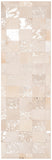 Studio Leather 214  Hand Woven Leather Rug Ivory / Silver