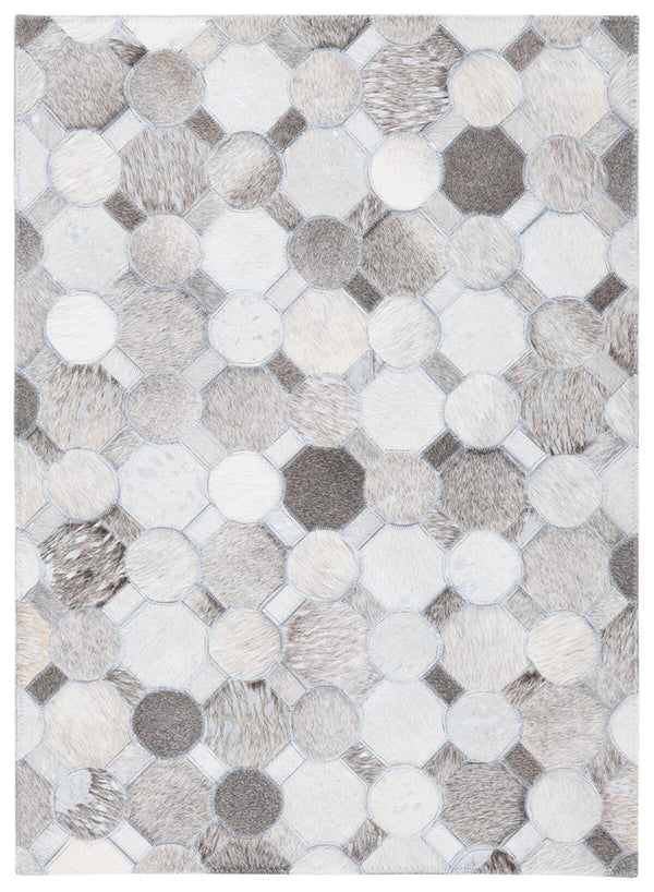 Studio Leather 227 Luxurious 100% Hair On Leather Pile Flat Weave Rug for Elegant Home Décor