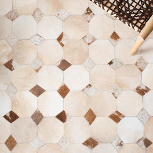 Studio Leather 228 Premium Hair On Leather Pile Flat Weave Rug for Luxurious Home Décor