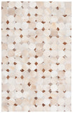 Studio Leather 228 Flat Weave 100% Hair On Leather Pile 0 Rug Ivory / Brown 100% Hair on Leather Pile STL228A-8