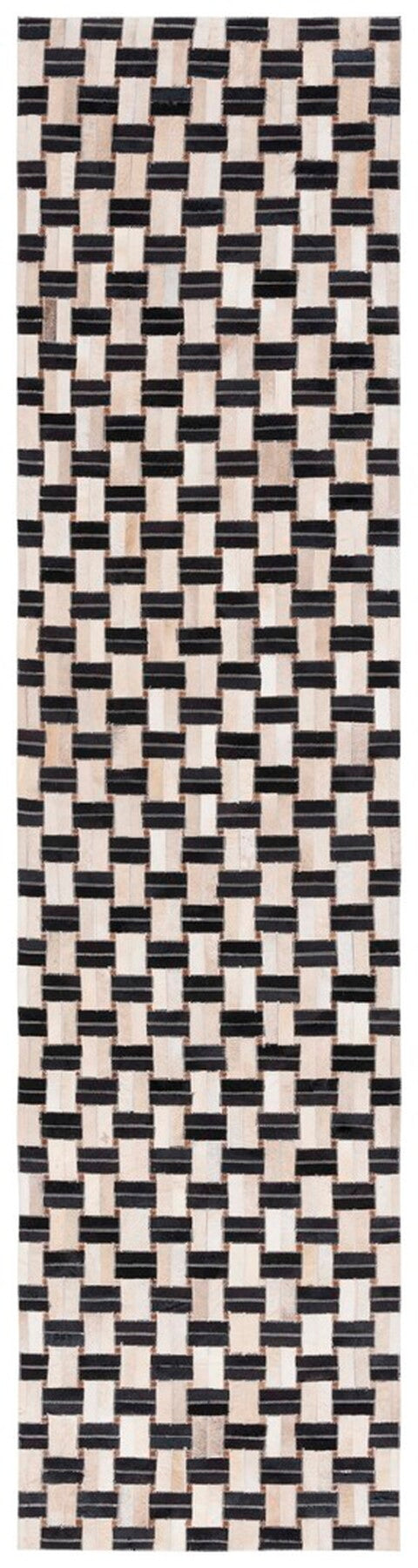 Safavieh Studio Leather 232 Flat Weave Hair on Leather Rug STL232Z-8